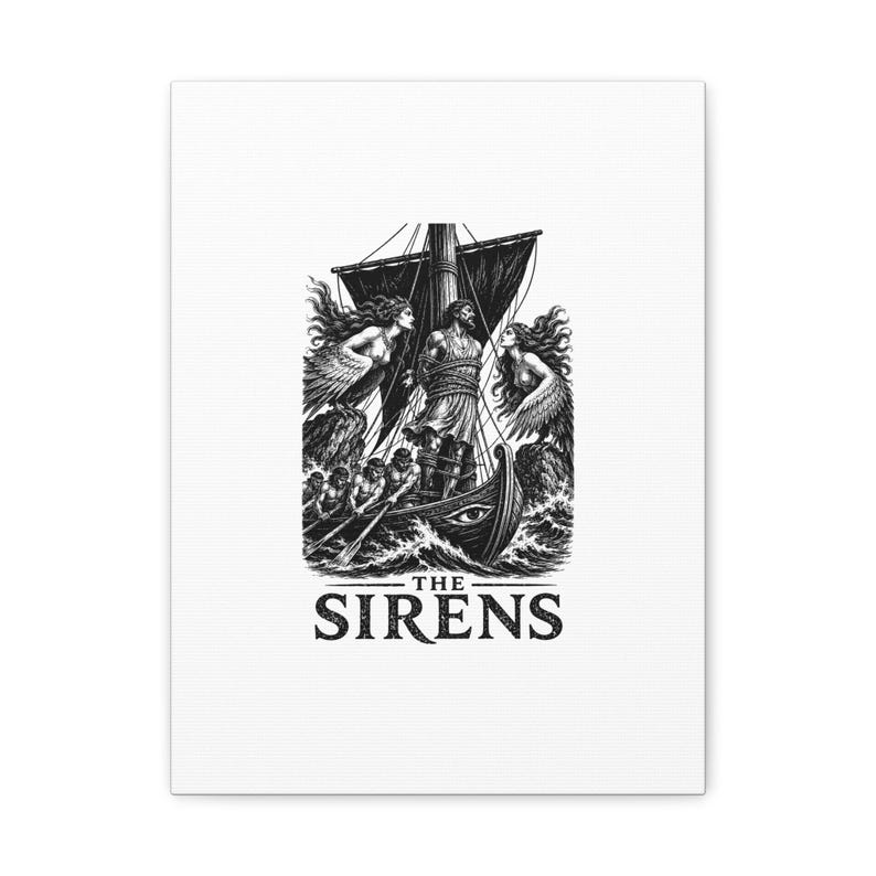 Sirenen-Leinwandbild | Odyssee, Homer, Antike griechische Mythologie, Wanddekoration, Geschenk Bild 6