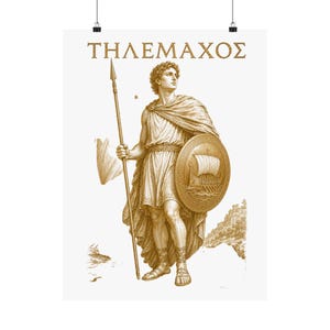 Telemachus Wall Art Poster | Greek Mythology Matte Print, The Odyssey Homer Ancient Greece Decor image 9