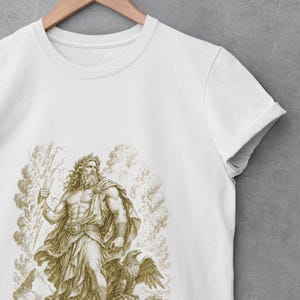 Zeus T-Shirt | King of the Gods Greek Mythology Tee | Ancient Greece Graphic Shirt | Gift for History Lover | Unisex Soft Cotton image 2