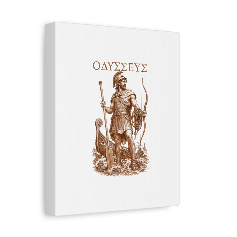 Odysseus Greek Warrior Canvas Wall Art | The Odyssey Homer Ancient Greece Mythology Home Decor Gift image 6