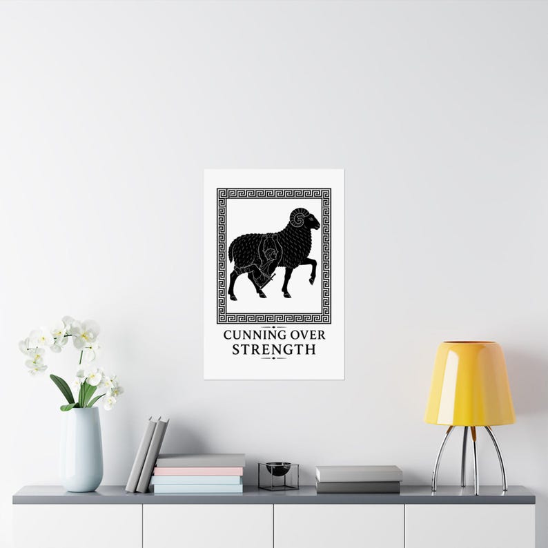 Cunning Over Strength Wall Art Poster | Greek Mythology Matte Print, The Odyssey Homer Ancient Greece Decor image 8