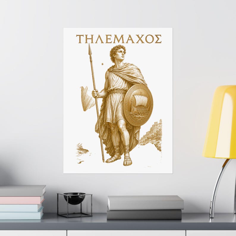 Telemachus Wall Art Poster | Greek Mythology Matte Print, The Odyssey Homer Ancient Greece Decor image 16