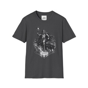 ハデス（ギリシャ神話の神）Tシャツ｜ダークファンタジー ハデスとケルベロス ユニセックスTシャツ｜オリンピアンコレクション 画像 9