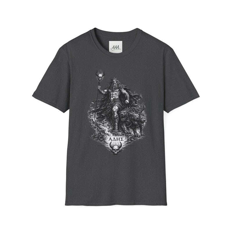 ハデス（ギリシャ神話の神）Tシャツ｜ダークファンタジー ハデスとケルベロス ユニセックスTシャツ｜オリンピアンコレクション 画像 9