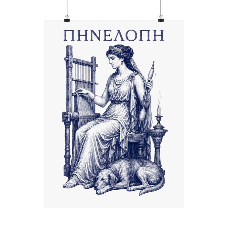 Penelope Wall Art Poster | Greek Mythology Matte Print, The Odyssey Homer Ancient Greece Decor image 9