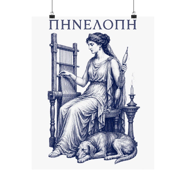 Penelope Wall Art Poster | Greek Mythology Matte Print, The Odyssey Homer Ancient Greece Decor image 17
