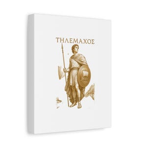 Telemachus Greek Hero Canvas Wall Art | The Odyssey Homer Ancient Greece Mythology Home Decor Gift image 6