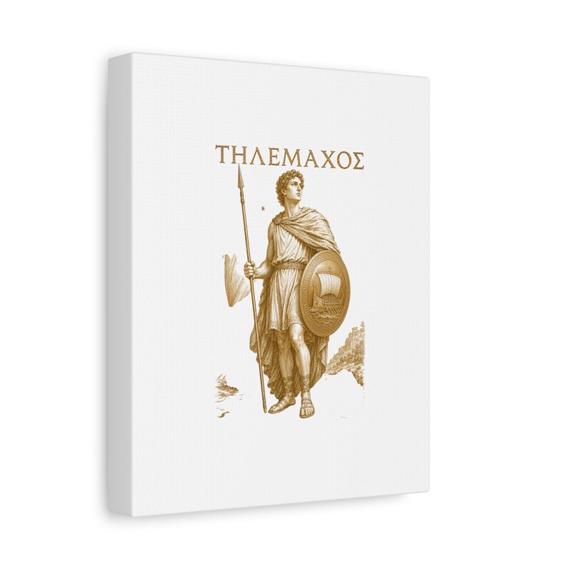 Telemachus Greek Hero Canvas Wall Art | The Odyssey Homer Ancient Greece Mythology Home Decor Gift image 6