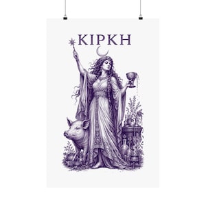 Circe Enchantress Wall Art Poster | Greek Mythology Matte Print, The Odyssey Homer Ancient Greece Decor image 1