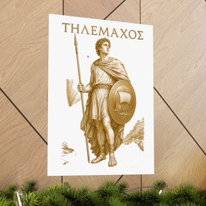 Telemachus Wall Art Poster | Greek Mythology Matte Print, The Odyssey Homer Ancient Greece Decor image 13