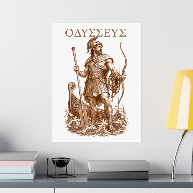 Odysseus Wall Art Poster | Greek Mythology Matte Print, The Odyssey Homer Ancient Greece Decor image 8