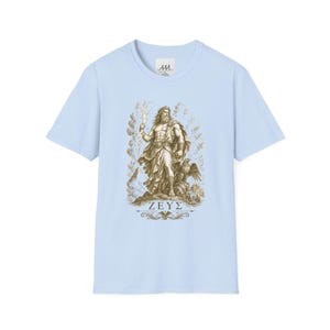 Zeus T-Shirt | King of the Gods Greek Mythology Tee | Ancient Greece Graphic Shirt | Gift for History Lover | Unisex Soft Cotton image 11