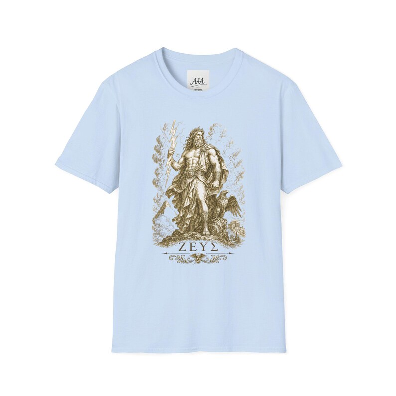 Zeus T-Shirt | King of the Gods Greek Mythology Tee | Ancient Greece Graphic Shirt | Gift for History Lover | Unisex Soft Cotton image 11