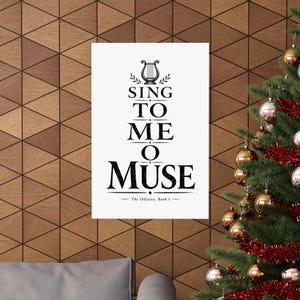 Sing to Me O Muse Wall Art Poster | Greek Mythology Matte Print, The Odyssey Homer Ancient Greece Decor image 4