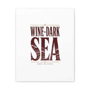 Wine Dark Sea Canvas Wall Art | The Odyssey Homer Ancient Greece Mythology Literary Home Decor Gift image 10
