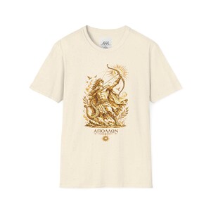 Apollo Greek God T-Shirt | Sun God Lyre Mythology Tee | Ancient Greece Graphic Shirt | Gift for Music Lover | Unisex Soft Cotton image 8