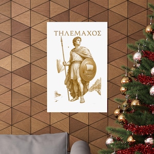 Telemachus Wall Art Poster | Greek Mythology Matte Print, The Odyssey Homer Ancient Greece Decor image 4