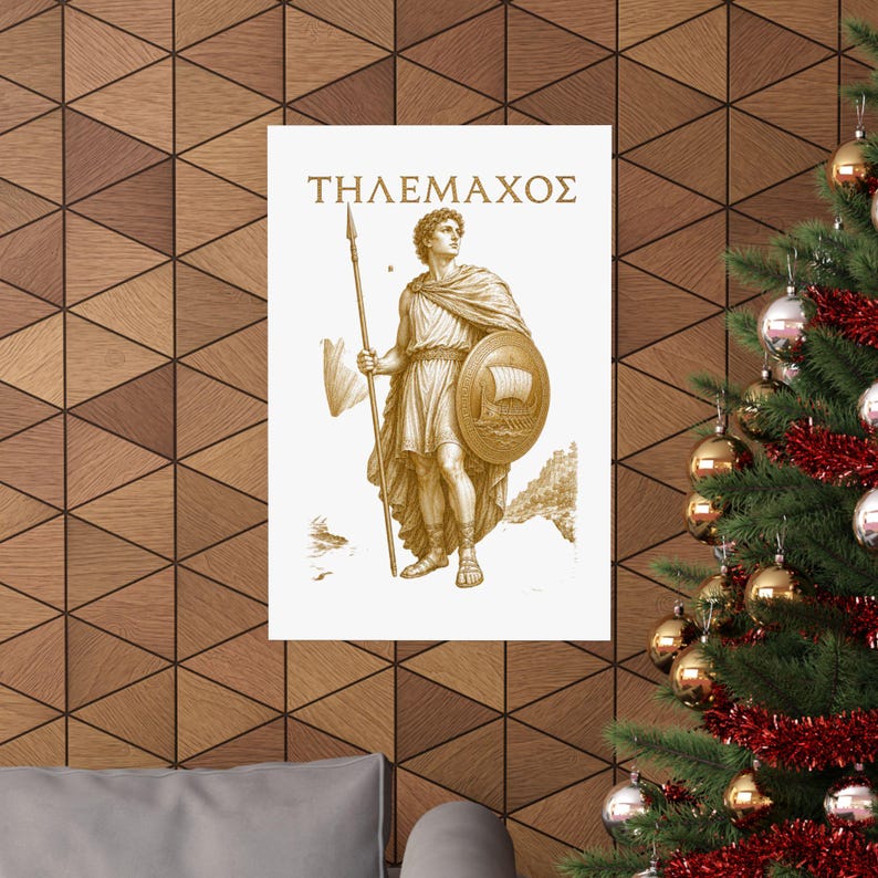Telemachus Wall Art Poster | Greek Mythology Matte Print, The Odyssey Homer Ancient Greece Decor image 4