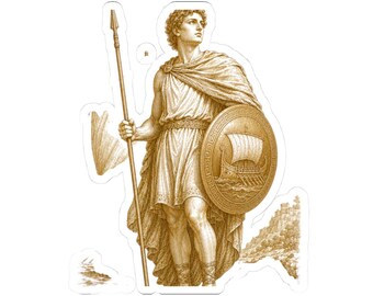 Trojan Horse Vinyl Sticker | Greek Mythology War Decal | Ancient Greece Odyssey Laptop Sticker