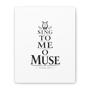 Sing to Me O Muse Canvas Wall Art | The Odyssey Homer Ancient Greece Poetry Home Decor Gift image 1