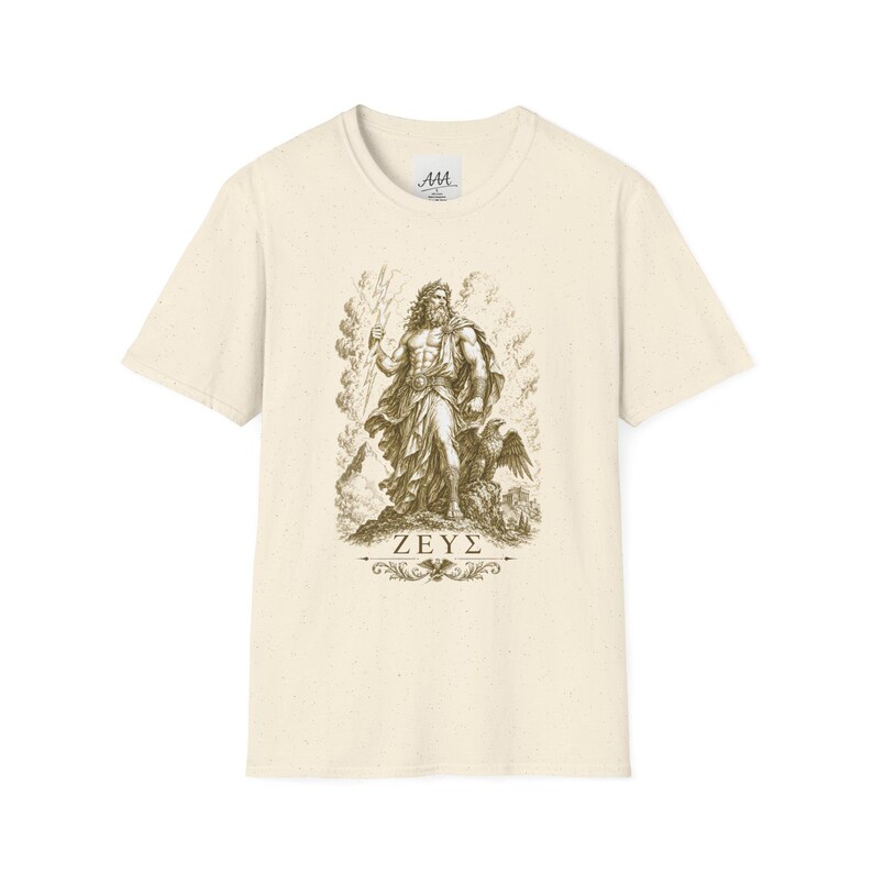 Zeus T-Shirt | King of the Gods Greek Mythology Tee | Ancient Greece Graphic Shirt | Gift for History Lover | Unisex Soft Cotton image 8