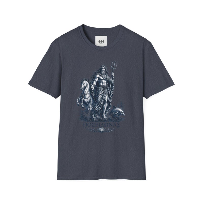 Poseidon T-Shirt | Greek God of the Sea Mythology Tee | Ancient Greece Graphic Shirt | Gift for Ocean Lover | Unisex Soft Cotton image 13