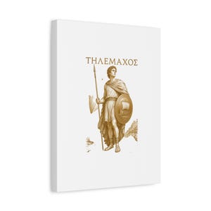Telemachus Greek Hero Canvas Wall Art | The Odyssey Homer Ancient Greece Mythology Home Decor Gift image 11