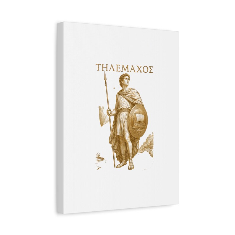 Telemachus Greek Hero Canvas Wall Art | The Odyssey Homer Ancient Greece Mythology Home Decor Gift image 11