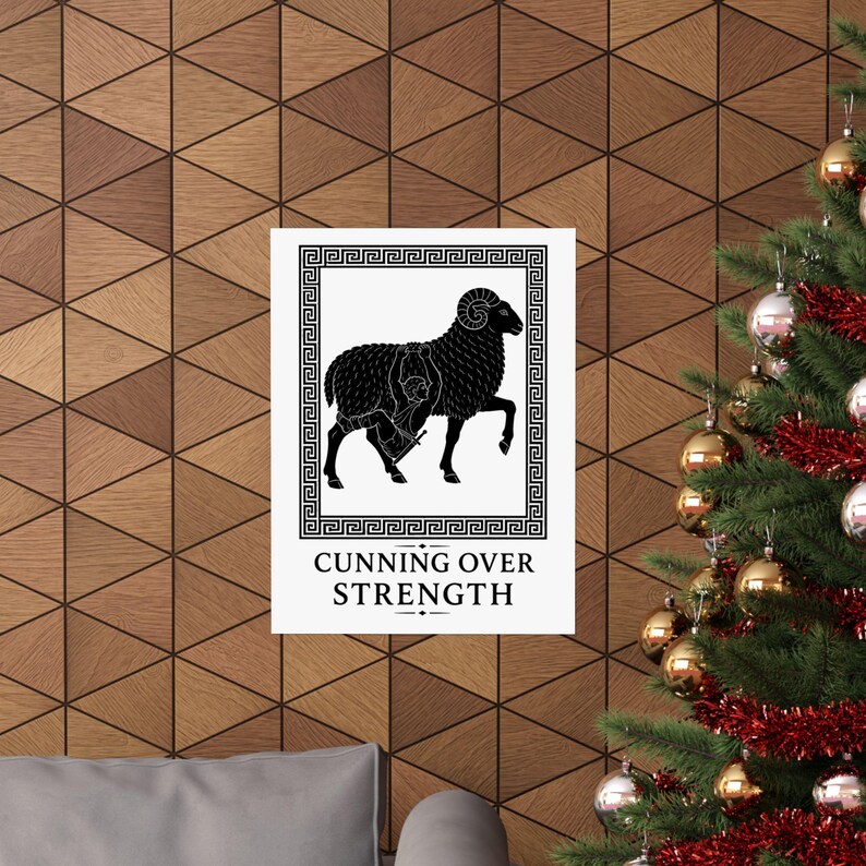 Cunning Over Strength Wall Art Poster | Greek Mythology Matte Print, The Odyssey Homer Ancient Greece Decor image 12