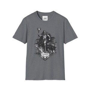 ハデス（ギリシャ神話の神）Tシャツ｜ダークファンタジー ハデスとケルベロス ユニセックスTシャツ｜オリンピアンコレクション 画像 8
