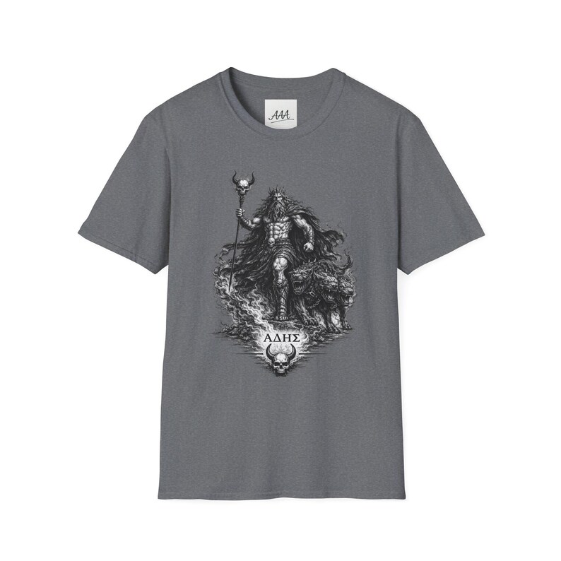 ハデス（ギリシャ神話の神）Tシャツ｜ダークファンタジー ハデスとケルベロス ユニセックスTシャツ｜オリンピアンコレクション 画像 8