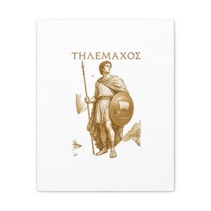 Telemachus Greek Hero Canvas Wall Art | The Odyssey Homer Ancient Greece Mythology Home Decor Gift image 15