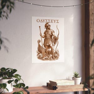 Odysseus Wall Art Poster | Greek Mythology Matte Print, The Odyssey Homer Ancient Greece Decor image 6
