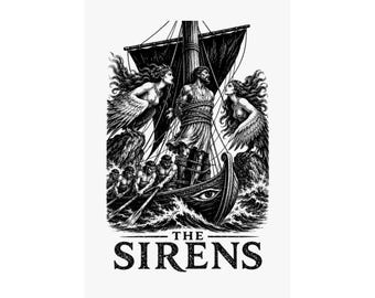 Affiche murale Les Sirènes | Impression mate Mythologie grecque, L'Odyssée d'Homère Décoration Grèce antique