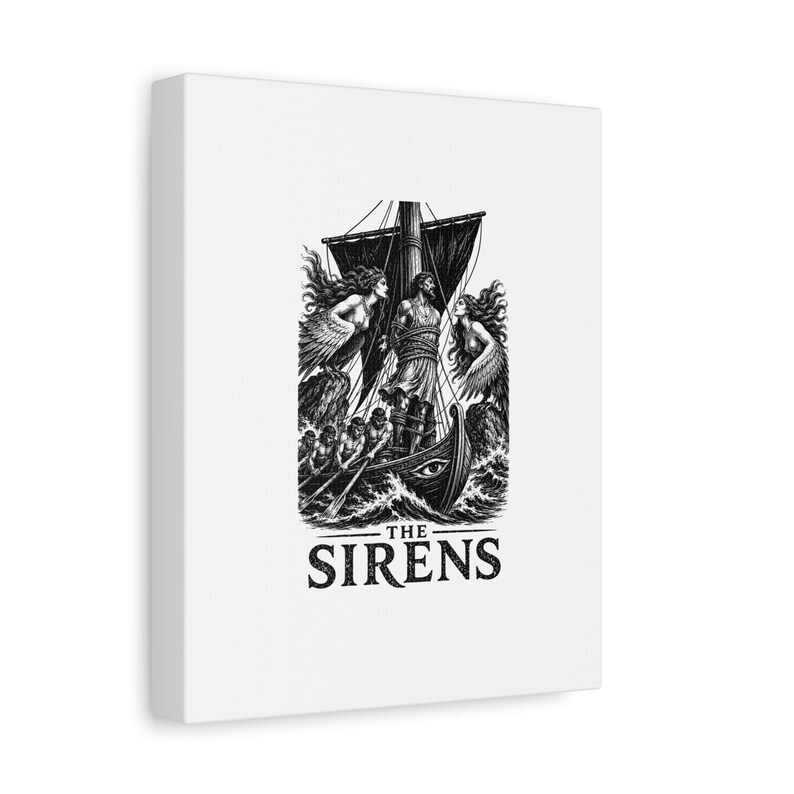 Sirenen-Leinwandbild | Odyssee, Homer, Antike griechische Mythologie, Wanddekoration, Geschenk Bild 2
