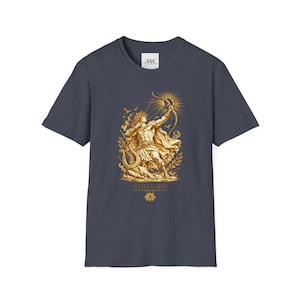 Apollo Greek God T-Shirt | Sun God Lyre Mythology Tee | Ancient Greece Graphic Shirt | Gift for Music Lover | Unisex Soft Cotton image 14
