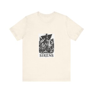The Sirens Greek Mythology T-Shirt | Homer Odyssey Linocut Art | Dark Academia Literary Gift image 4