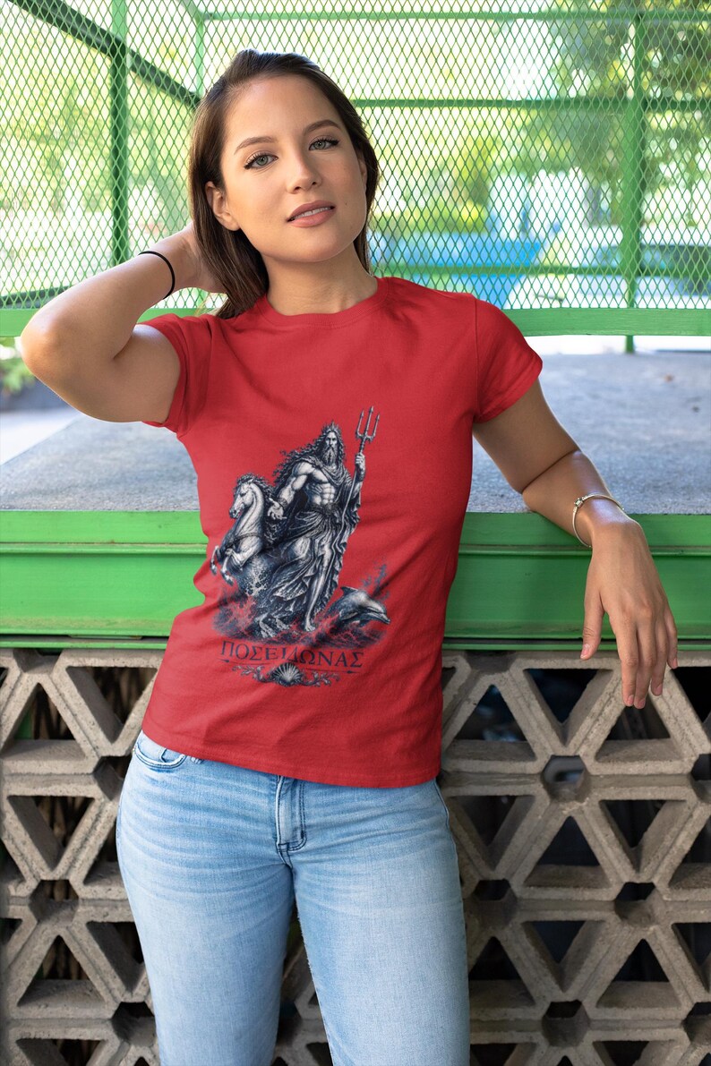 Poseidon T-Shirt | Greek God of the Sea Mythology Tee | Ancient Greece Graphic Shirt | Gift for Ocean Lover | Unisex Soft Cotton image 15