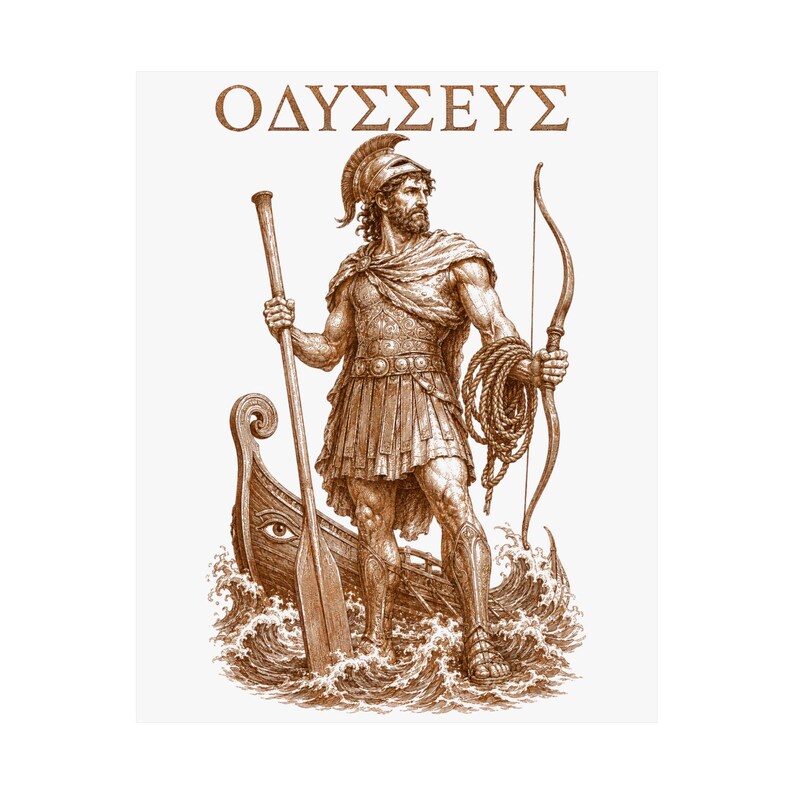 Odysseus Wall Art Poster | Greek Mythology Matte Print, The Odyssey Homer Ancient Greece Decor image 10