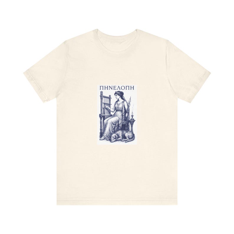 Penelope grekisk mytologi T-shirt | Odysseus hustru Homeros epos | Dark Academia litterär gåva bild 4