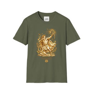 Apollo Greek God T-Shirt | Sun God Lyre Mythology Tee | Ancient Greece Graphic Shirt | Gift for Music Lover | Unisex Soft Cotton image 9