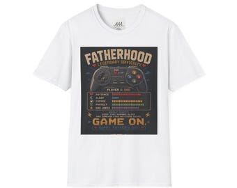 Chemise légendaire de la paternité, cadeau drôle de fête des pères, papa du jeu vidéo rétro