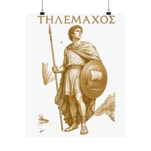 Telemachus Wall Art Poster | Greek Mythology Matte Print, The Odyssey Homer Ancient Greece Decor image 17