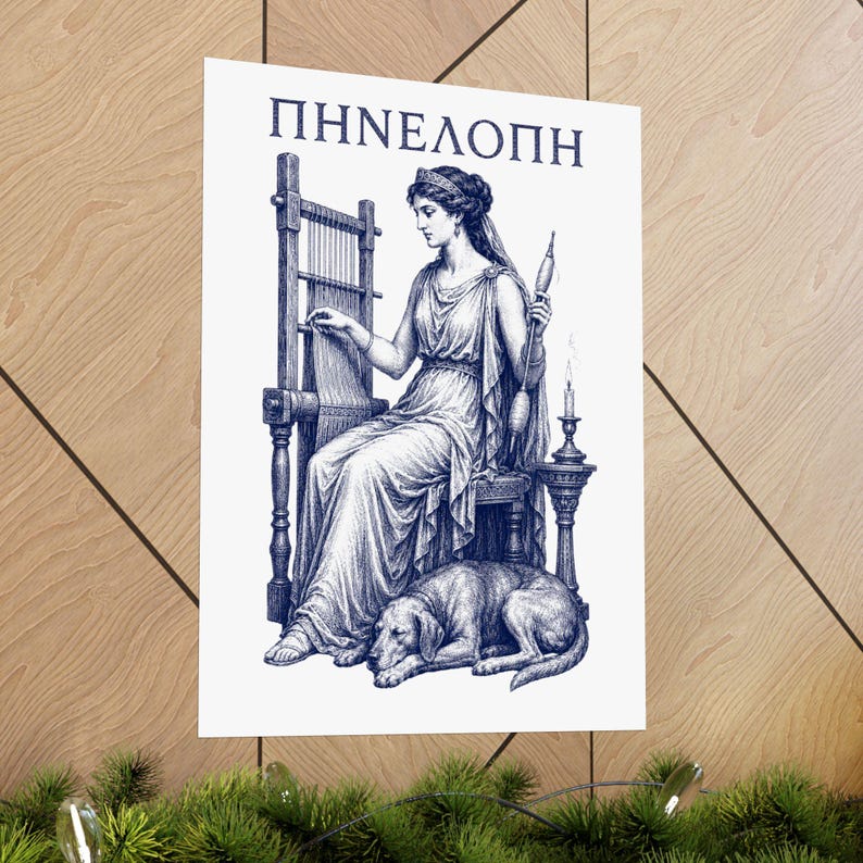Penelope Wall Art Poster | Greek Mythology Matte Print, The Odyssey Homer Ancient Greece Decor image 13