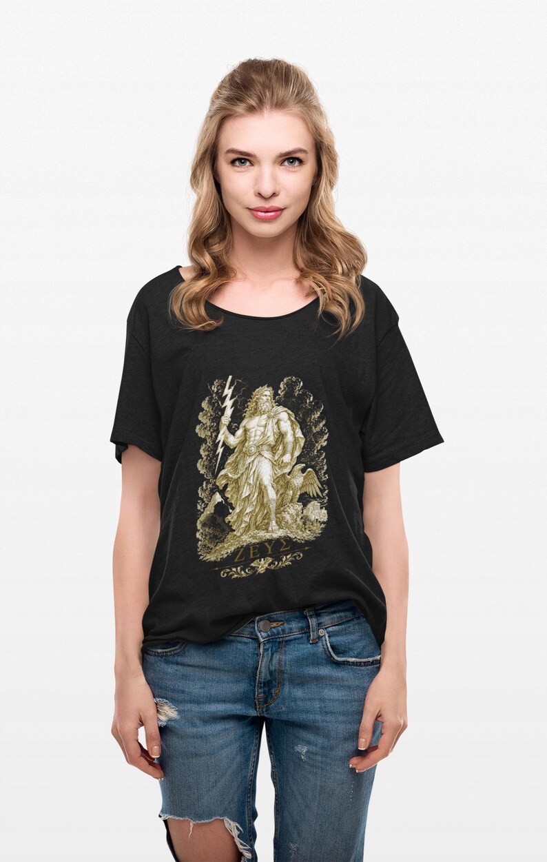 Zeus T-Shirt | King of the Gods Greek Mythology Tee | Ancient Greece Graphic Shirt | Gift for History Lover | Unisex Soft Cotton image 4