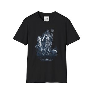 Poseidon T-Shirt | Greek God of the Sea Mythology Tee | Ancient Greece Graphic Shirt | Gift for Ocean Lover | Unisex Soft Cotton image 4