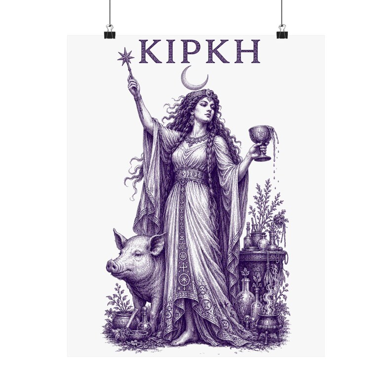 Circe Enchantress Wall Art Poster | Greek Mythology Matte Print, The Odyssey Homer Ancient Greece Decor image 17
