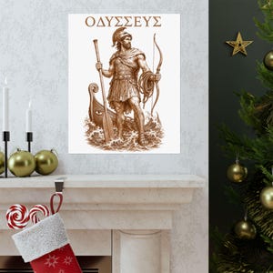 Odysseus Wall Art Poster | Greek Mythology Matte Print, The Odyssey Homer Ancient Greece Decor image 15