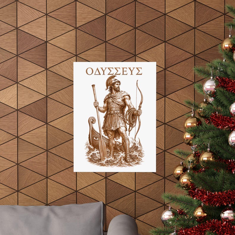 Odysseus Wall Art Poster | Greek Mythology Matte Print, The Odyssey Homer Ancient Greece Decor image 4