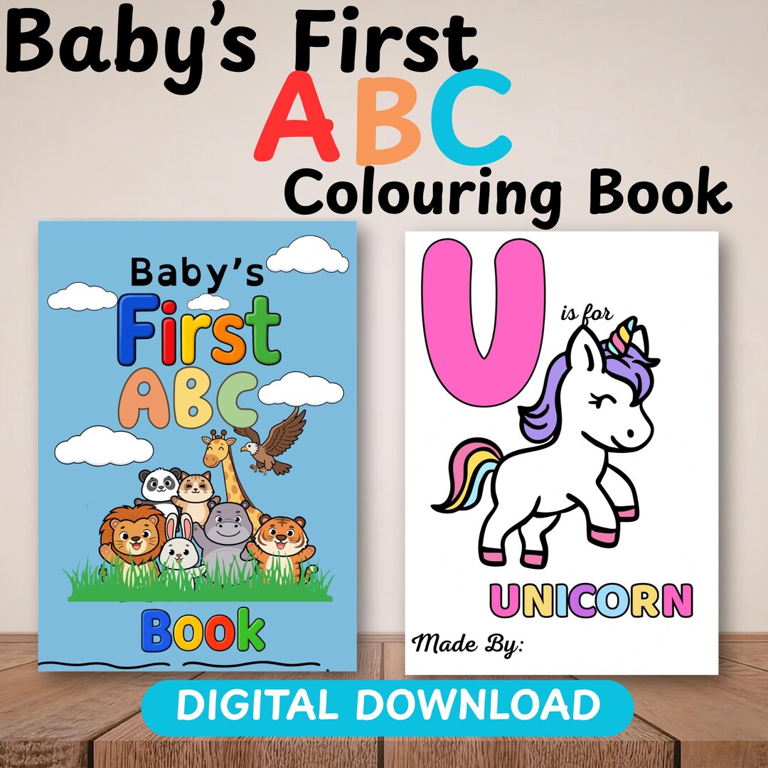 Baby’s First ABC Coloring Book Printable, Toddler Alphabet Pages ...